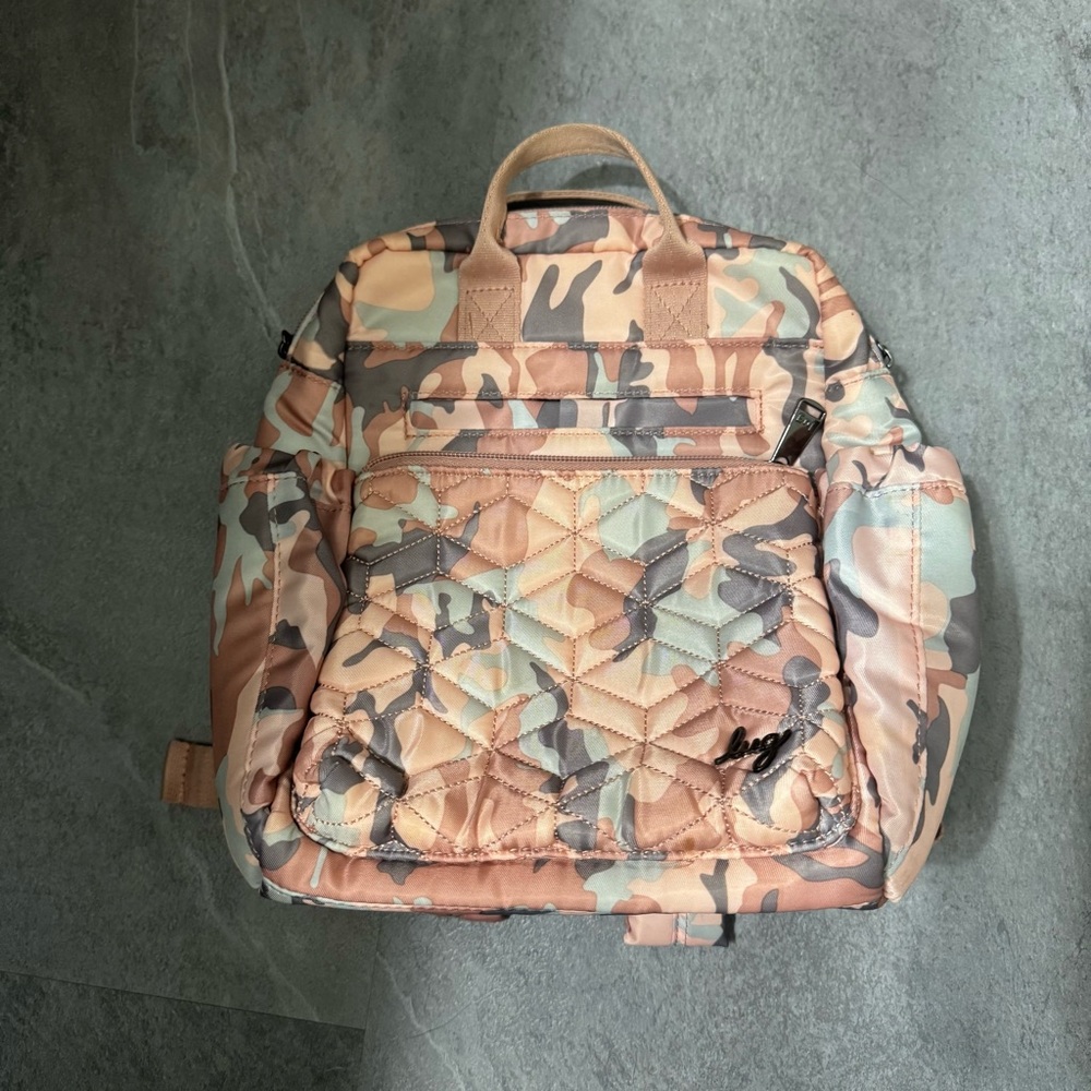 Lug Dodgers Pink Camouflage Quilted Backpack